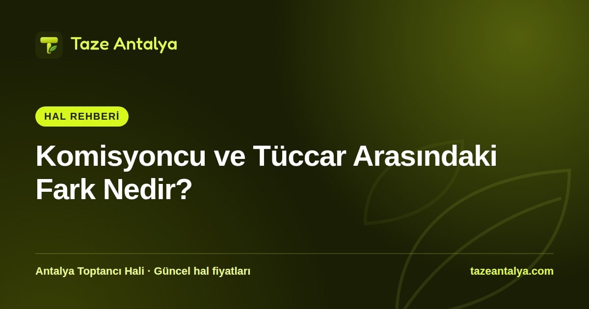 Komisyoncu ve Tüccar Arasındaki Fark Nedir? kapak görseli